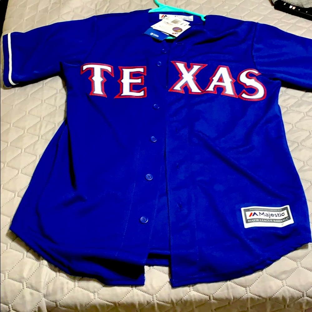 MLB majestic brand - Texas Rangers Lucroy Jersey